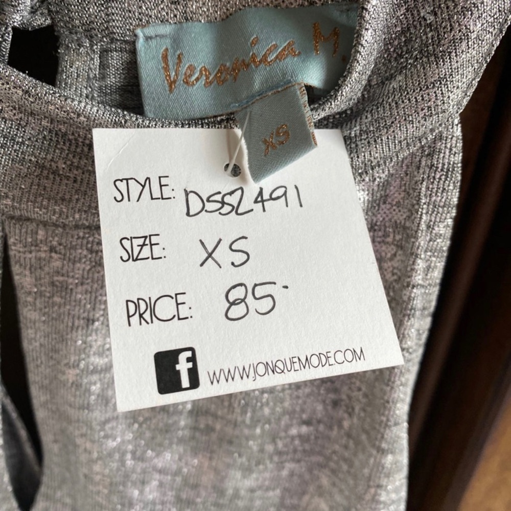 NWT Veronica M Silver Dress!